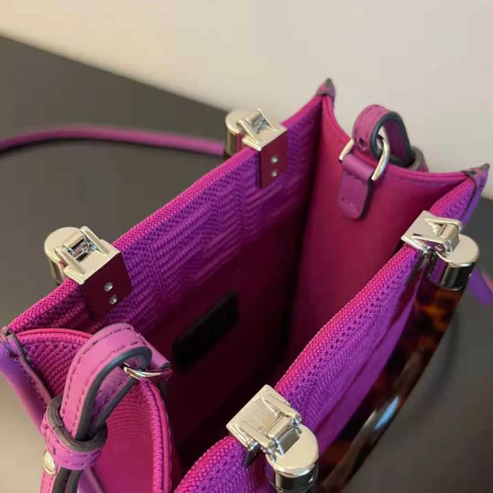 Fendi Mini Sunshine Shopper Purple FF Fabric Mini for Women in Bag Fendi Mini Sunshine Shopper Purple FF Fabric Mini for Women in Bag