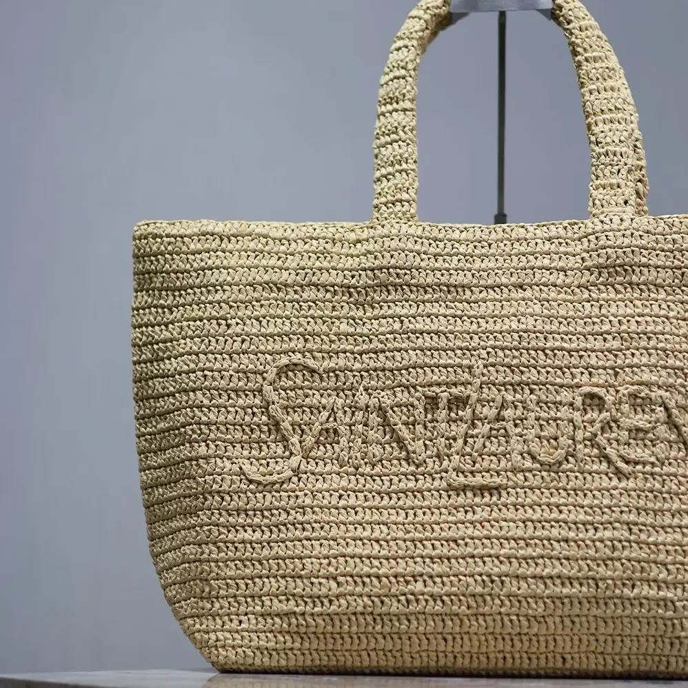 Saint Laurent YSL Saint Laurent Tote in Raffia for Unisex