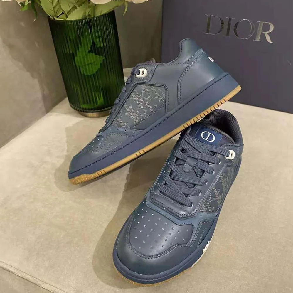 Dior World Tour B27 Low-Top Sneaker for Men in Navy Blue