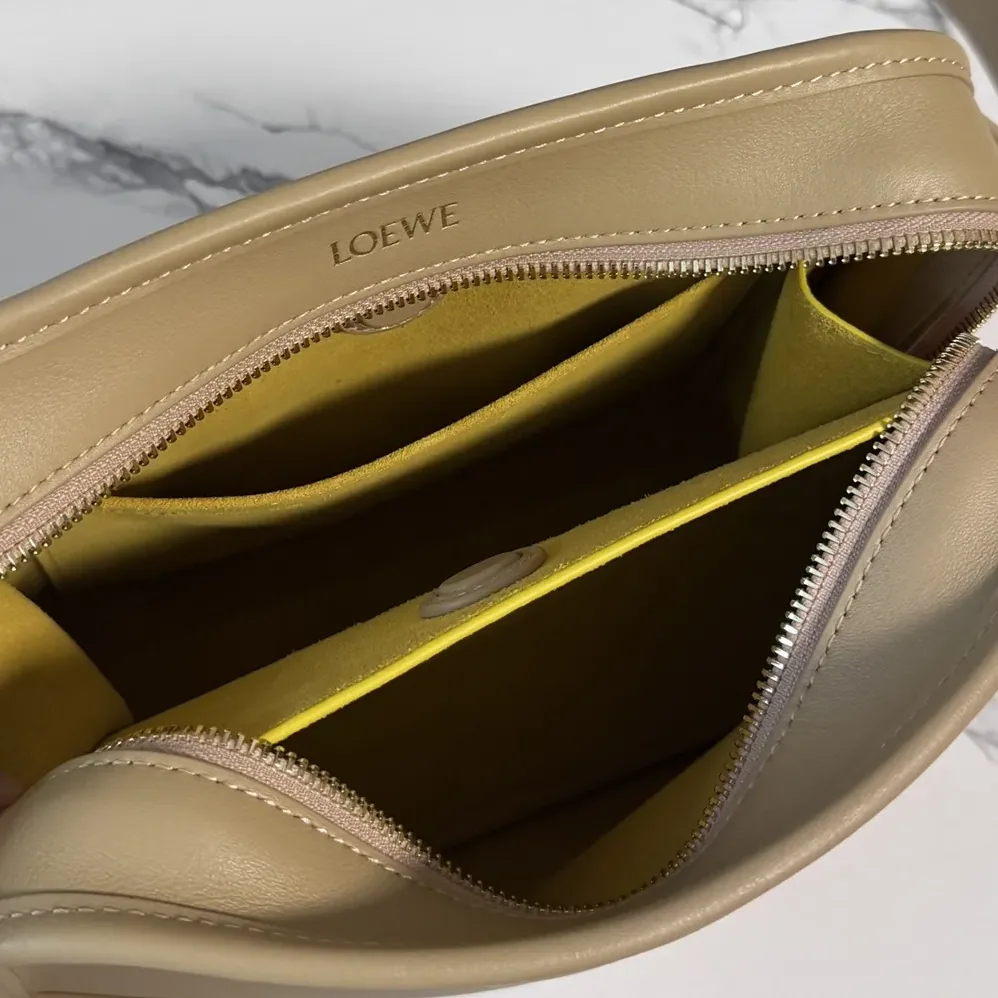 Loewe Small Amazona 180 Bag in Soft Calfskin for Women in Silk Beige
