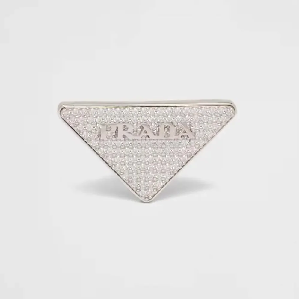 Prada Crystal Logo Jewels Earring for Women