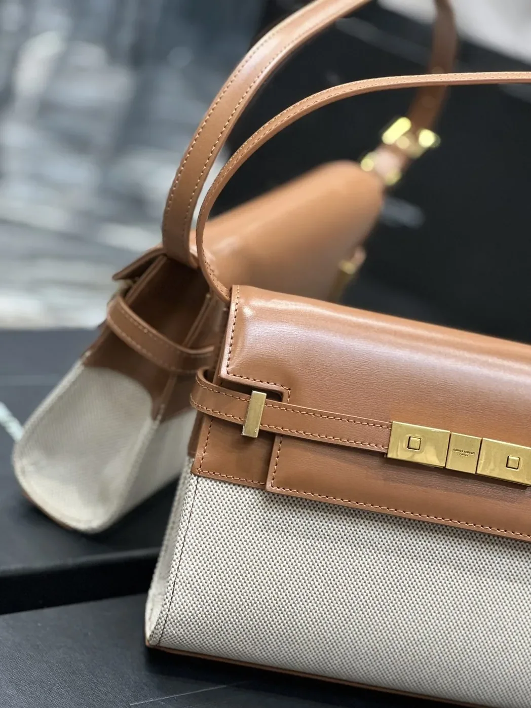 Saint Laurent Manhattan Small Shoulder Bag Brown /