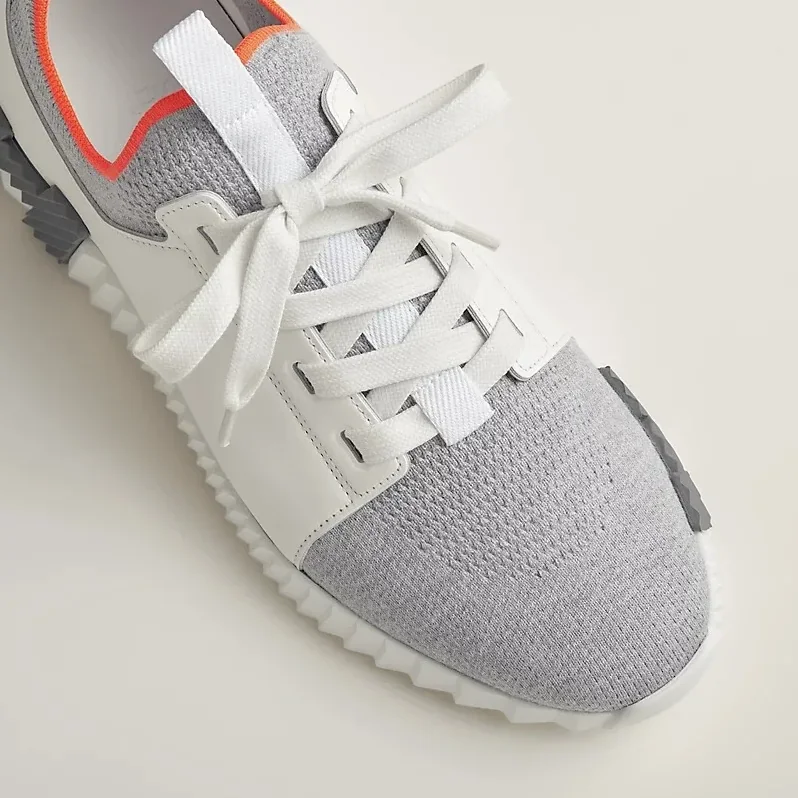 Hermes Depart Slip in On Sneakers Blanc/ Grey Hermes Depart Slip in On Sneakers Blanc/ Grey