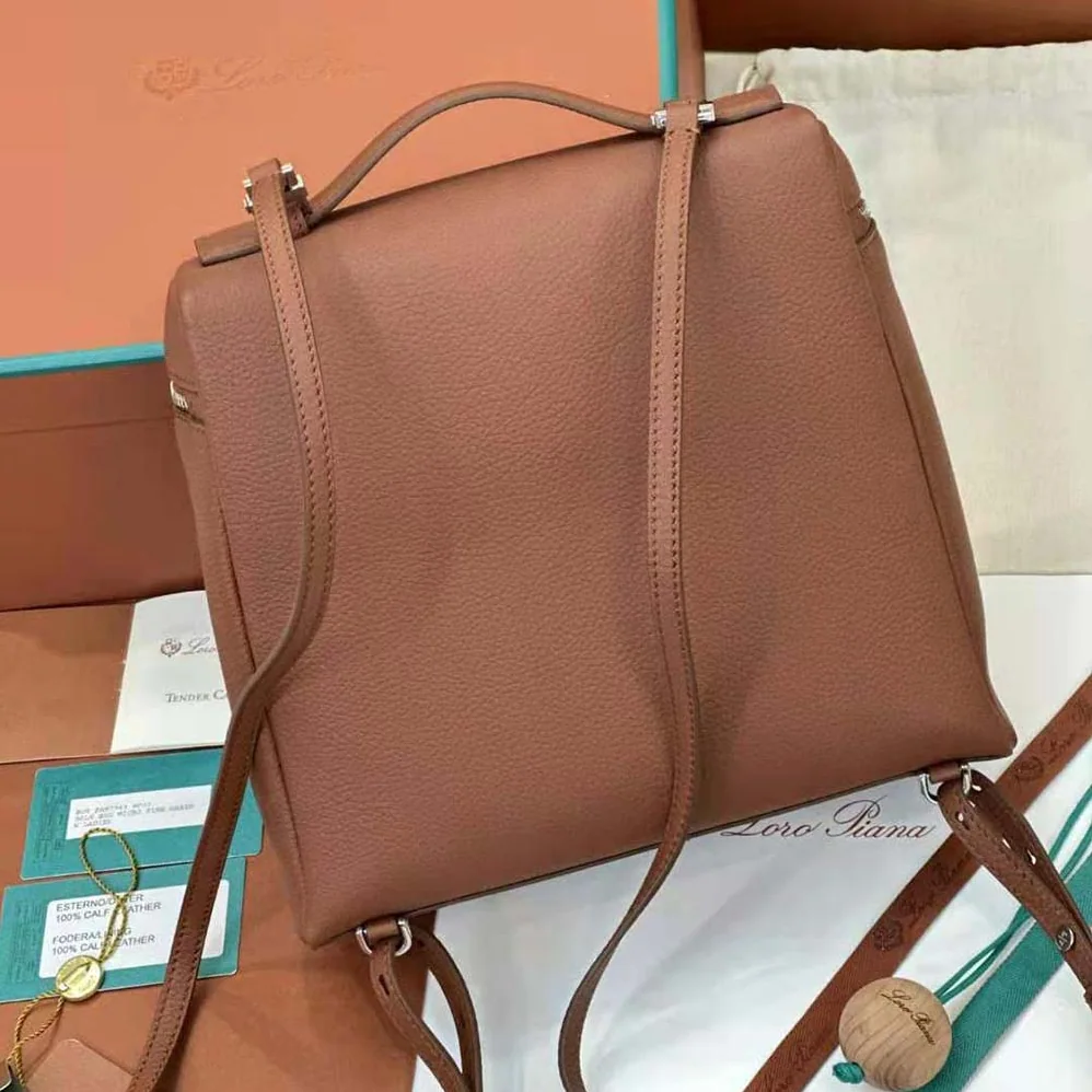 Loro Piana Extra Pocket Backpack L23.5 for Women in Brown