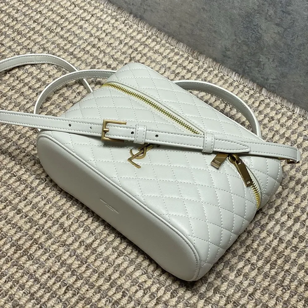Saint Laurent YSL Gaby Large Vanity Bag In Lambskin for Women in White