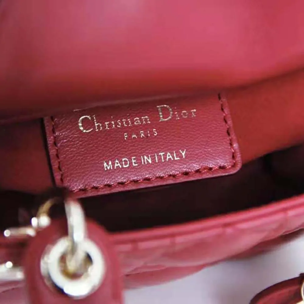 Dior Micro Lady Dior Bag Red Cannage Lambskin for Women Dior Micro Lady Dior Bag Red Cannage Lambskin for Women