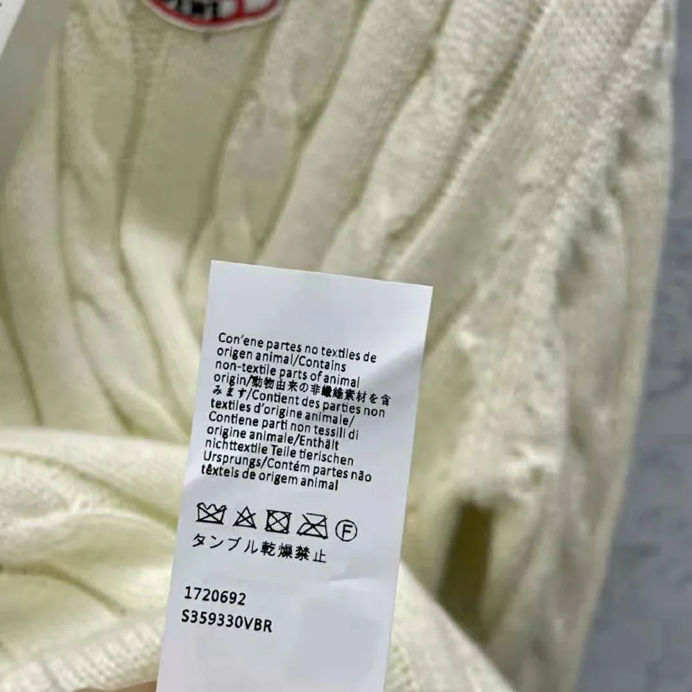Loewe Cable Knit Sweater in Wool for Women in White