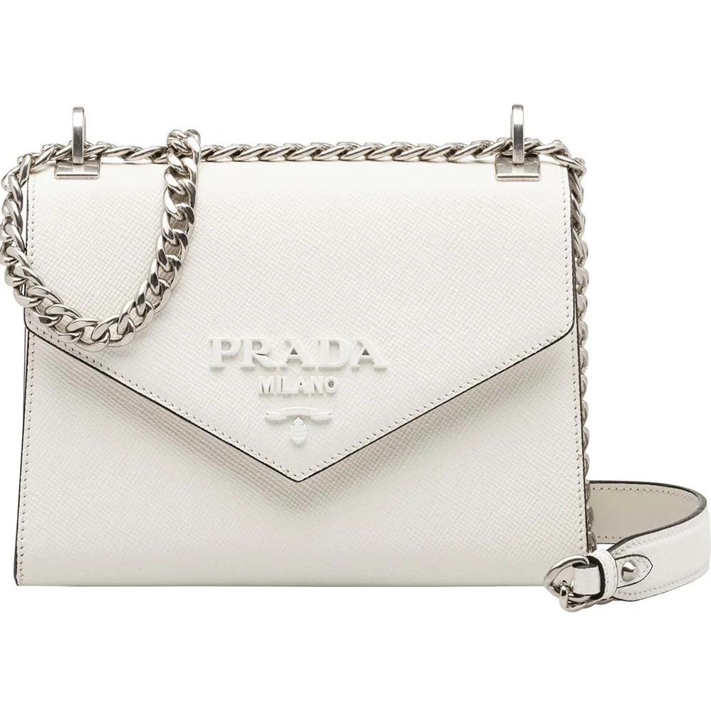 Prada Monochrome Saffiano Leather Bag for Women in Beige Prada Monochrome Saffiano Leather Bag for Women in Beige