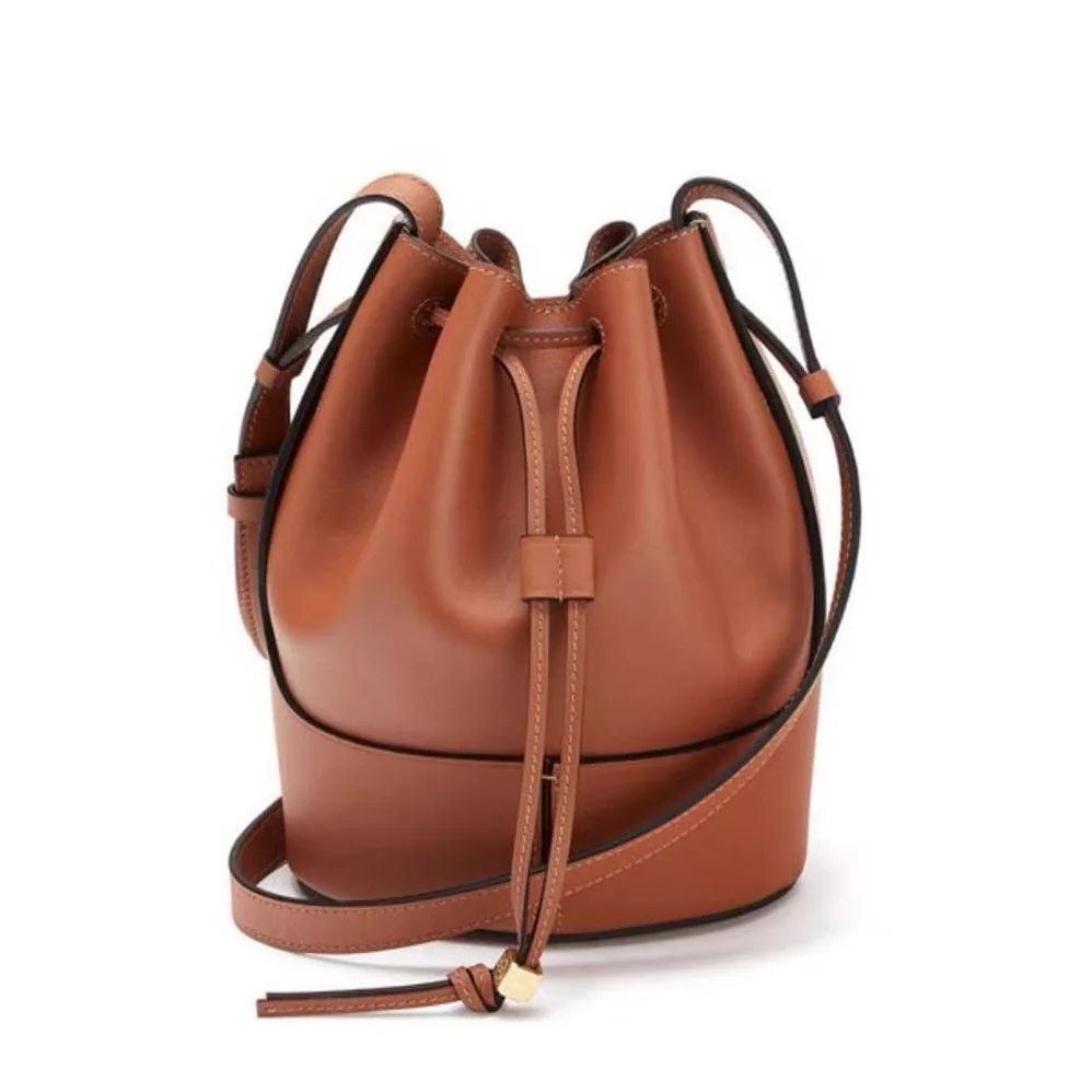 Loewe Mini Nano Balloon Bag in Nappa and Calfskin for Women in Brown