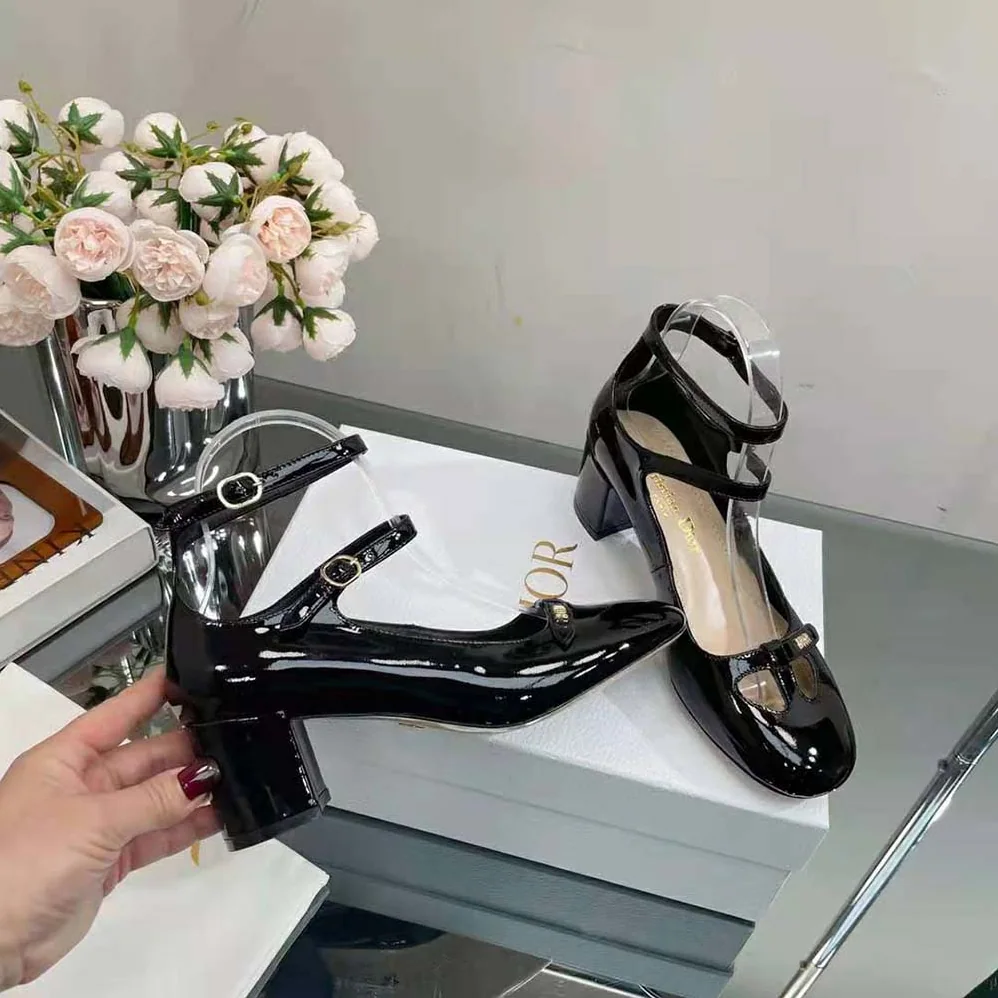 Dior Aime Dior Ballerina Pump Black Patent Calfskin for Women