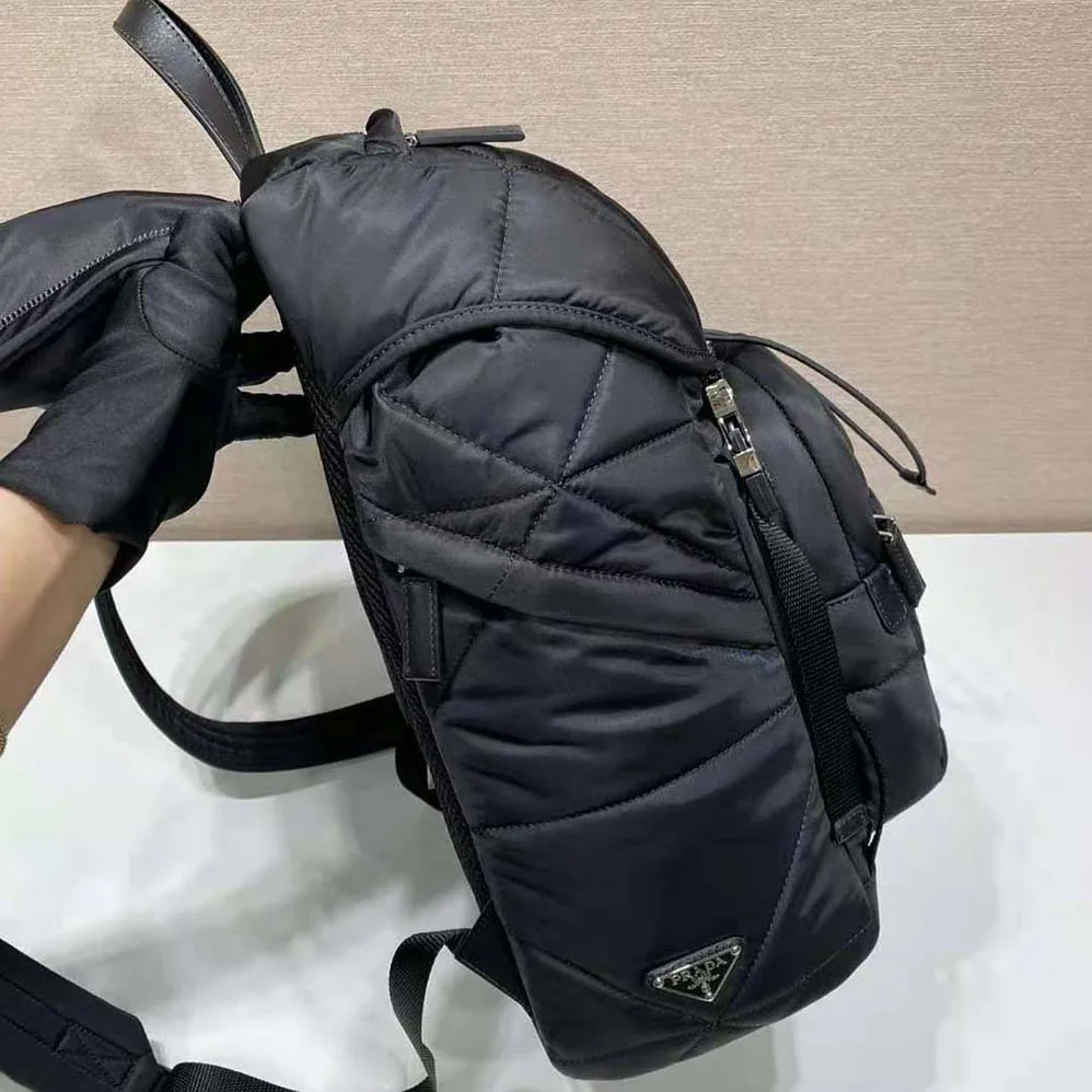 Prada Re-Nylon Padded Backpack with Hood for Women