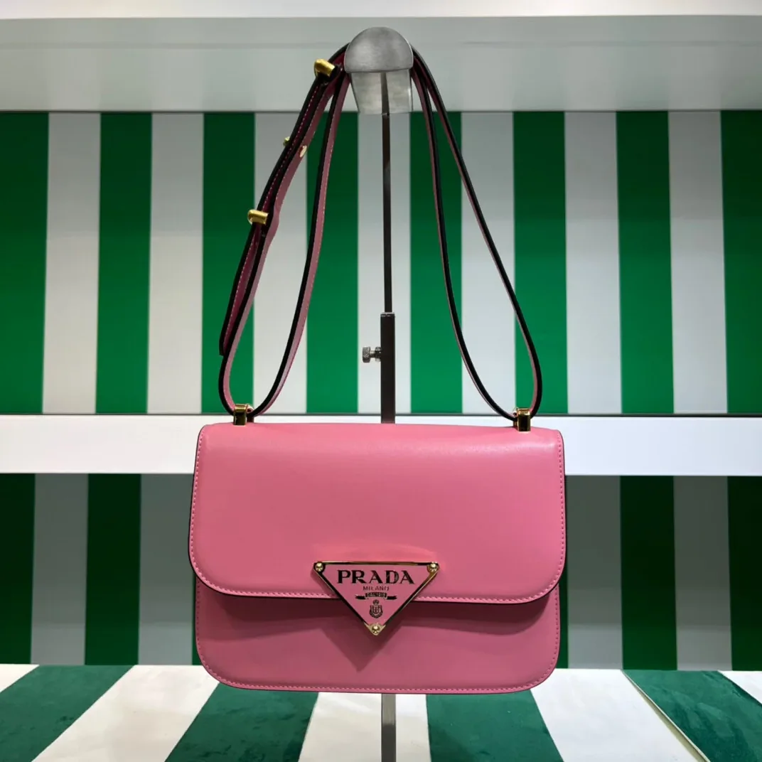 Prada Emblème Shoulder Bag In Pink / 1BD340_2A3A_F0ZCL_V_UTO