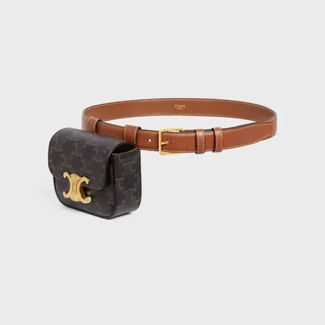 Celine Belt Bag Triomphe Belt Tan