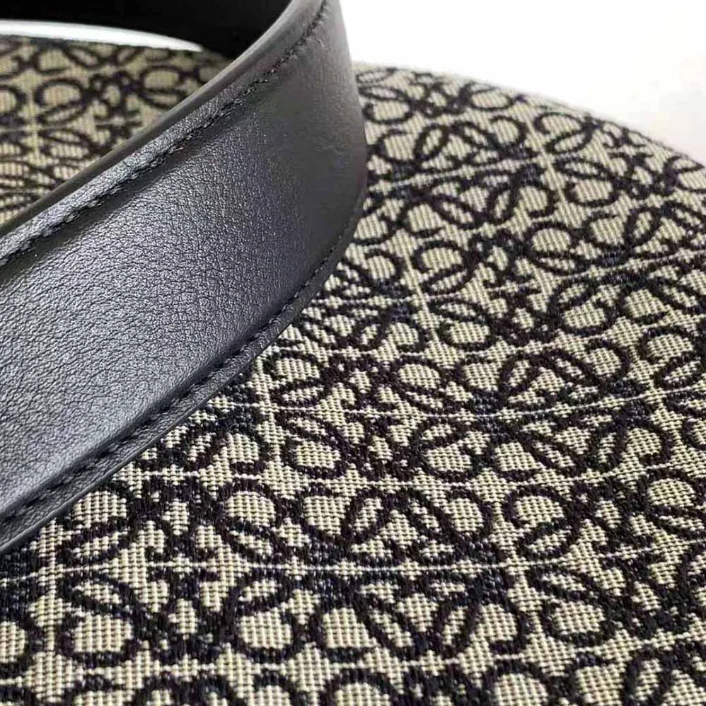 Loewe Luna Bag in Anagram Jacquard and Classic Calfskin for Women in Black