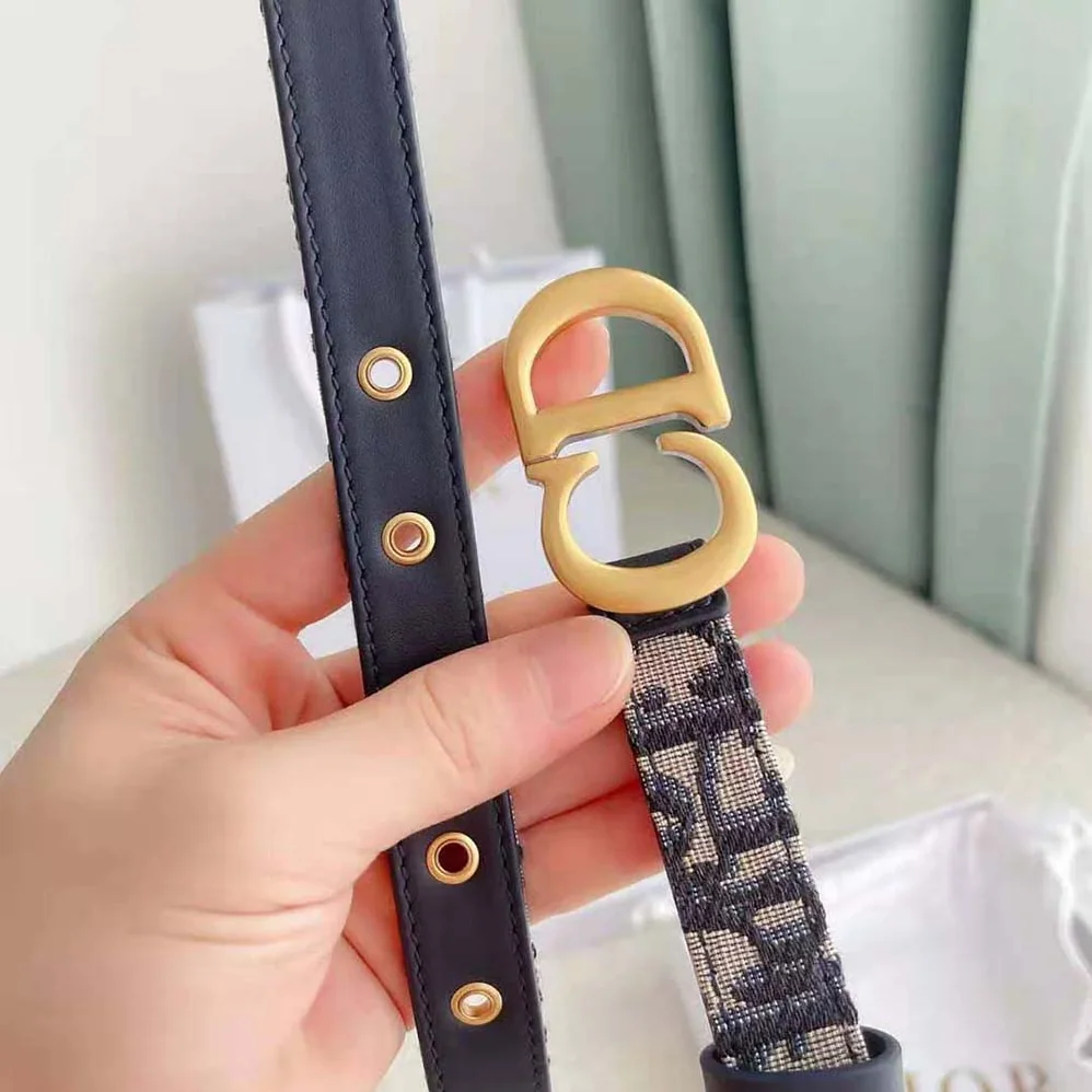 Dior Saddle Belt Blue Dior Oblique Jacquard 20 MM for Women Dior Saddle Belt Blue Dior Oblique Jacquard 20 MM for Women