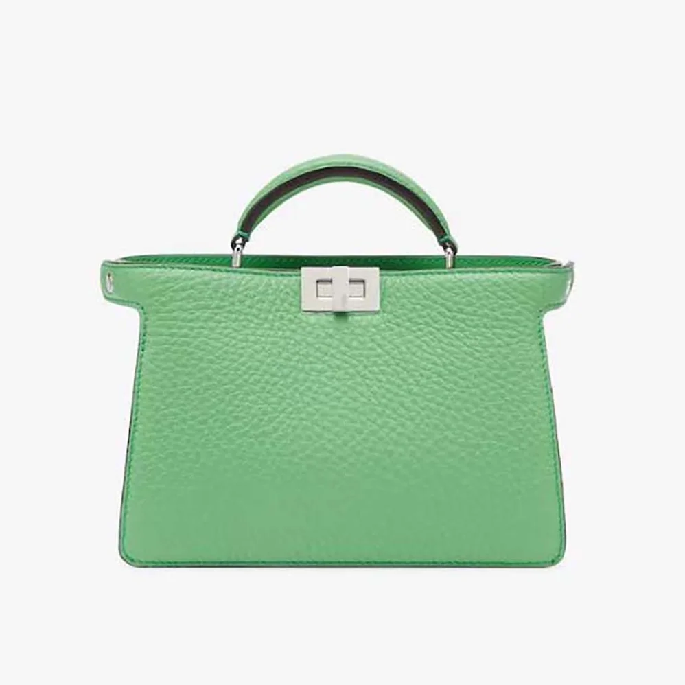 Fendi Peekaboo ISeeU XCross Green Leather Bag for Men