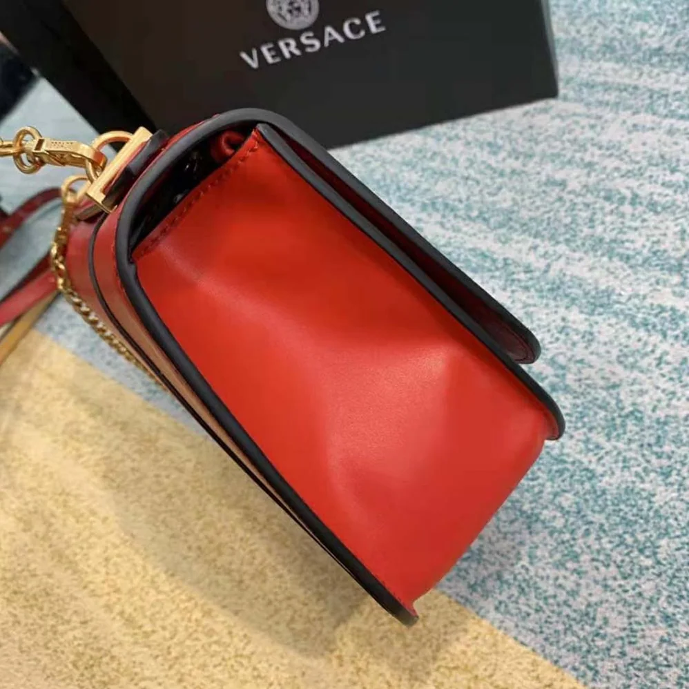Versace Virtus Shoulder Bag for Women in Red Versace Virtus Shoulder Bag for Women in Red