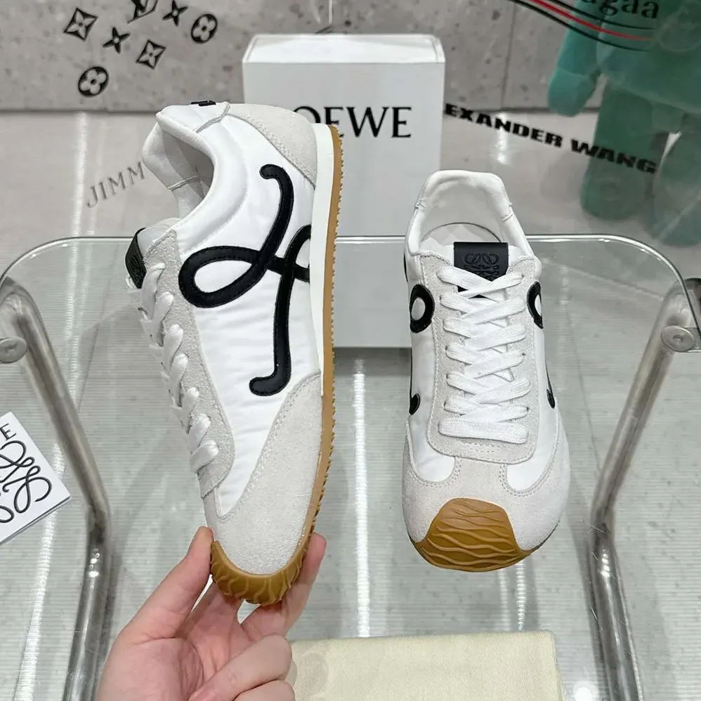 Loewe Ballet Runner 2.0 in Nylon and Calfskin for Unisex in White Loewe Ballet Runner 2.0 in Nylon and Calfskin for Unisex in White