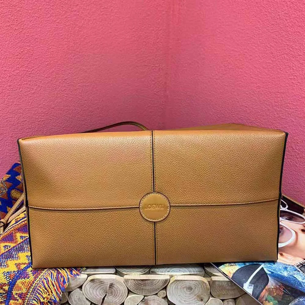 Loewe Small Cushion Tote Bag in Soft Grained Calfskin for Women in Brown