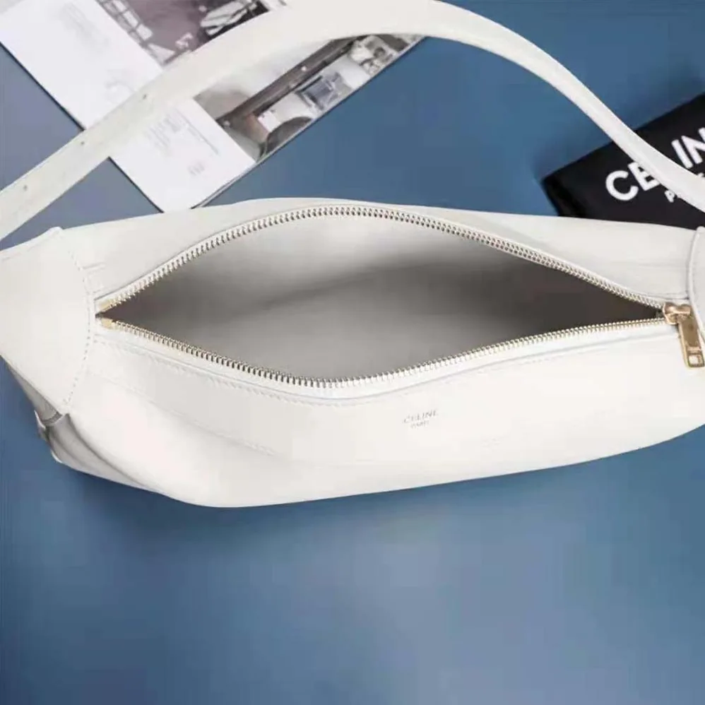 Celine Medium Romy in Supple Calfskin for Women in White