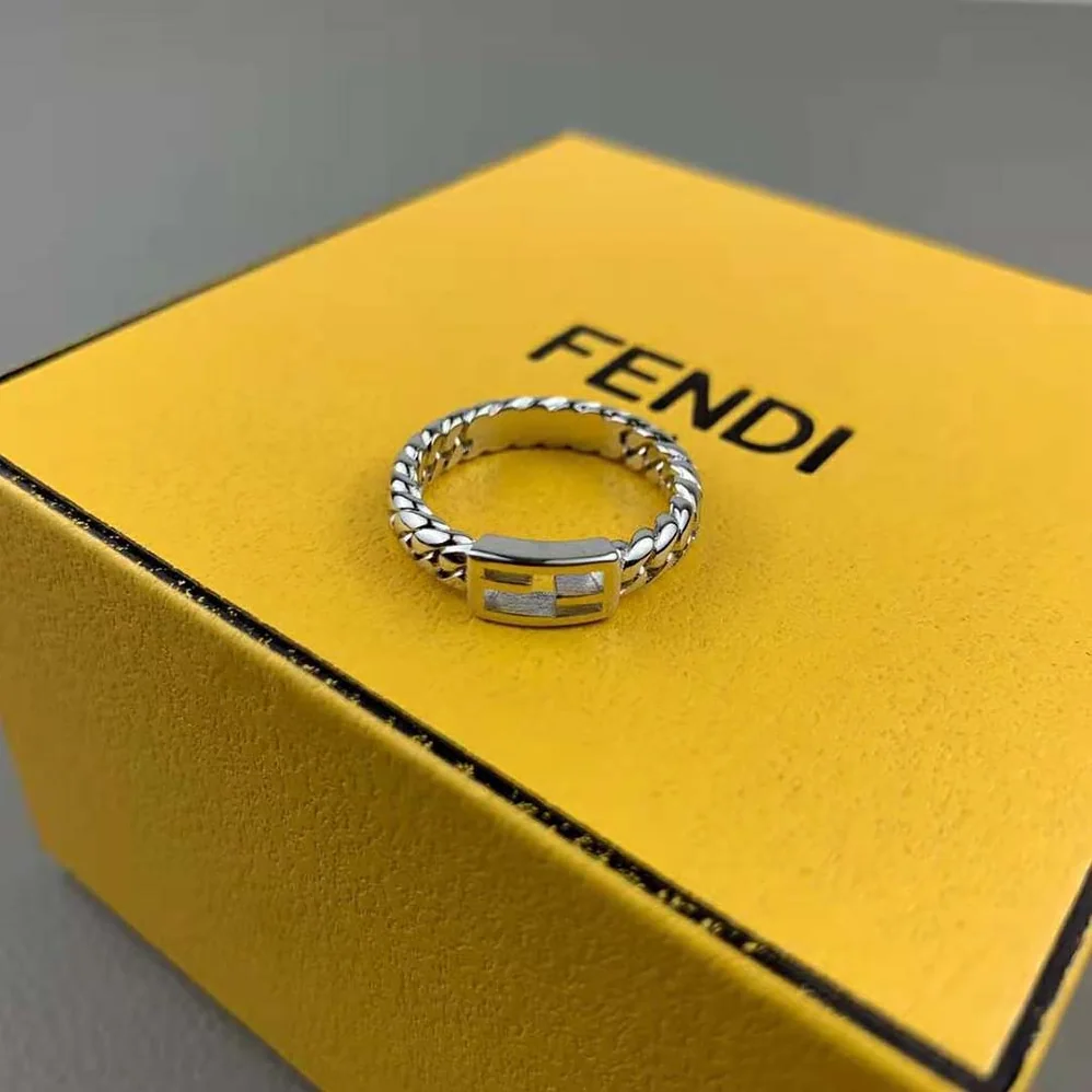 Fendi Baguette Ring-Colored Ring for Women in Silver Fendi Baguette Ring-Colored Ring for Women in Silver
