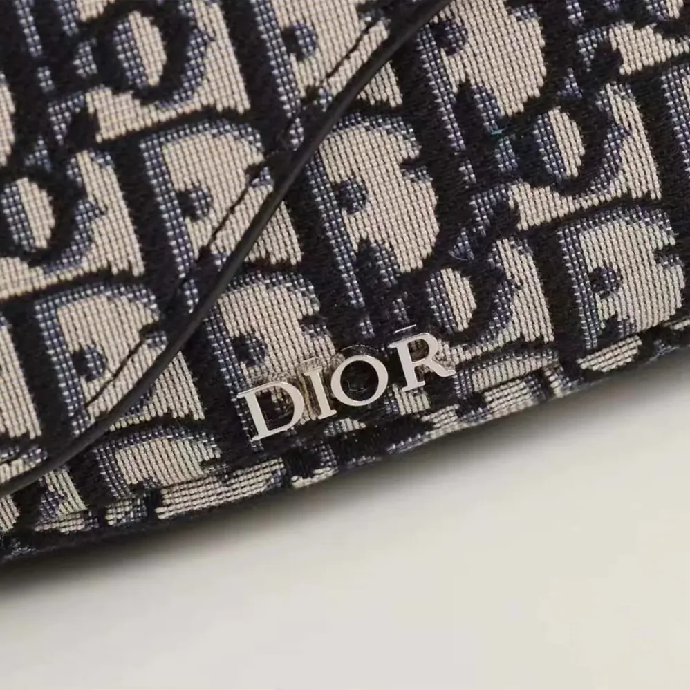 Dior Saddle Belt Bag Beige and Black Dior Oblique Jacquard for Men