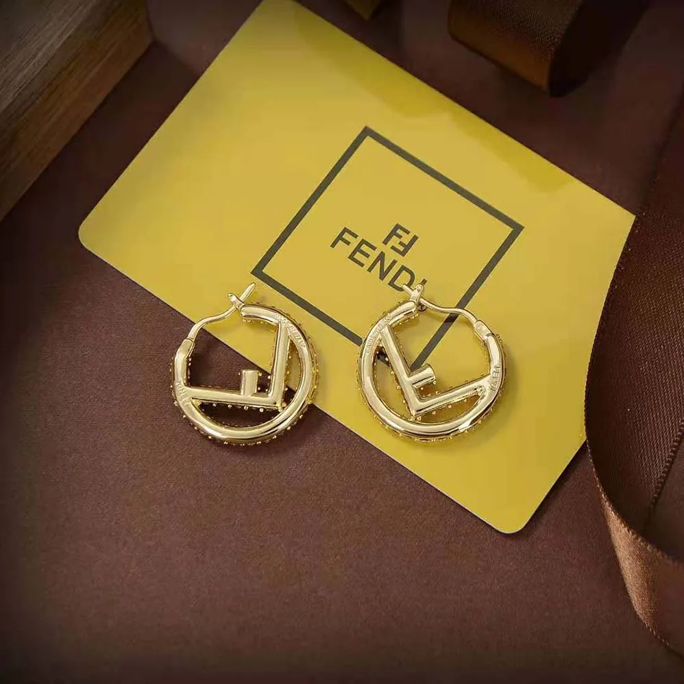 Fendi Hoop Earrings with F is Fendi Motif for Women Fendi Hoop Earrings with F is Fendi Motif for Women