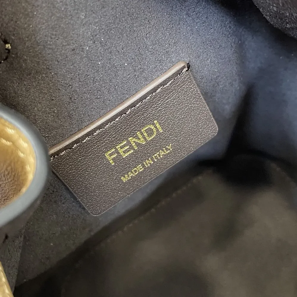Fendi Mon Tresor Cappuccino Leather Mini for Women in bag