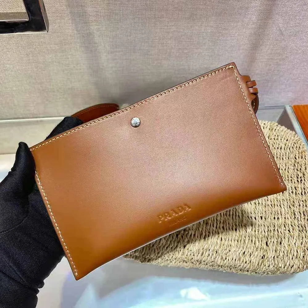 Prada Corn Husk and Leather Tote Handle Bag for Women Prada Corn Husk and Leather Tote Handle Bag for Women