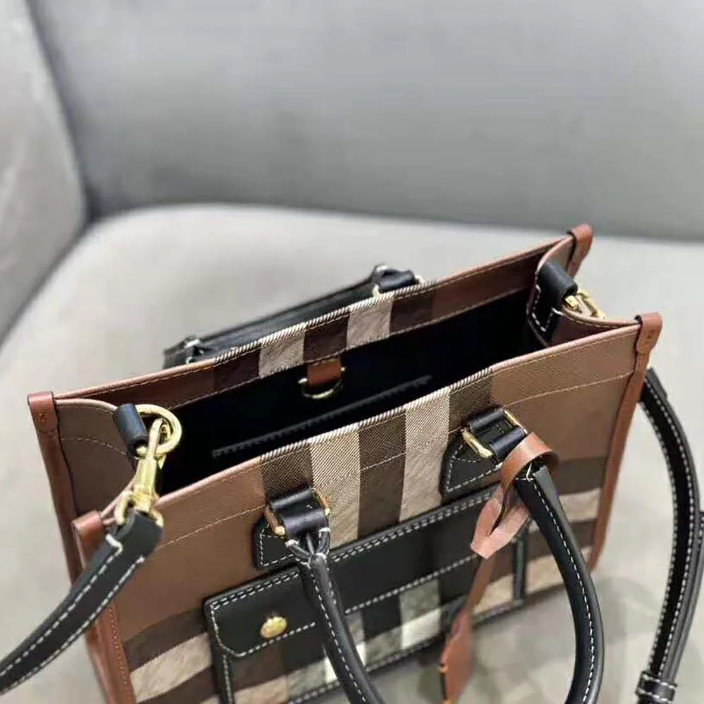 Burberry Mini Freya Tote for Women in Brown Burberry Mini Freya Tote for Women in Brown