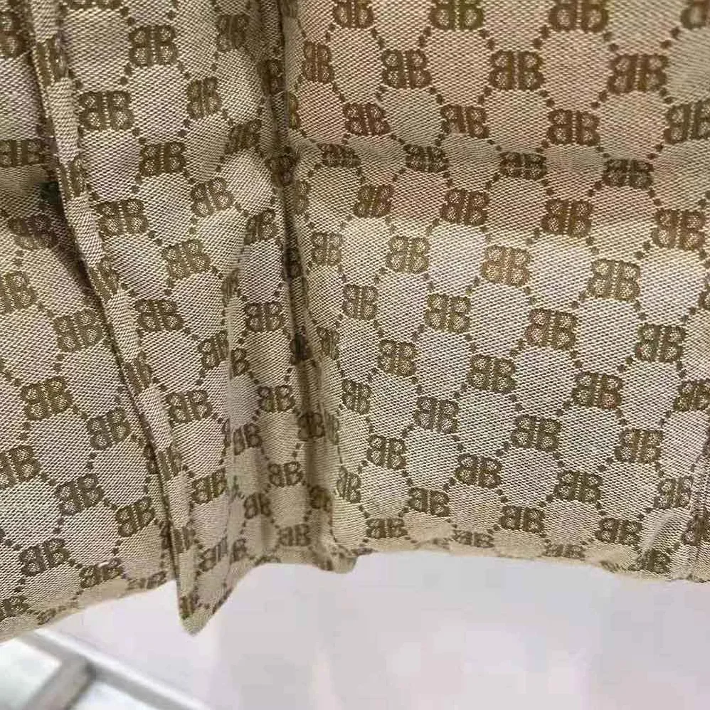 Balenciaga Hacker BB Puffer in Beige and Brown Canvas Jacquard for Men Balenciaga Hacker BB Puffer in Beige and Brown Canvas Jacquard for Men