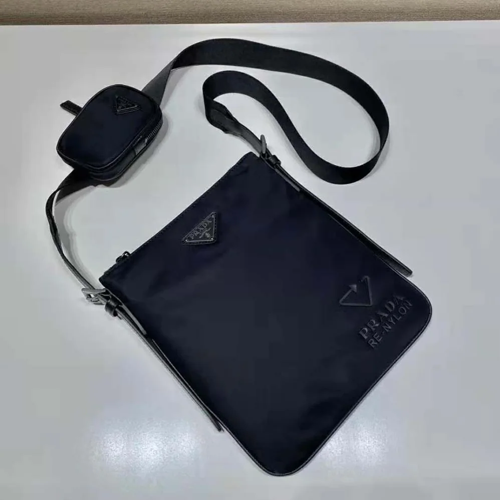 Prada Re-Nylon and Saffiano Leather Shoulder Bag for Men