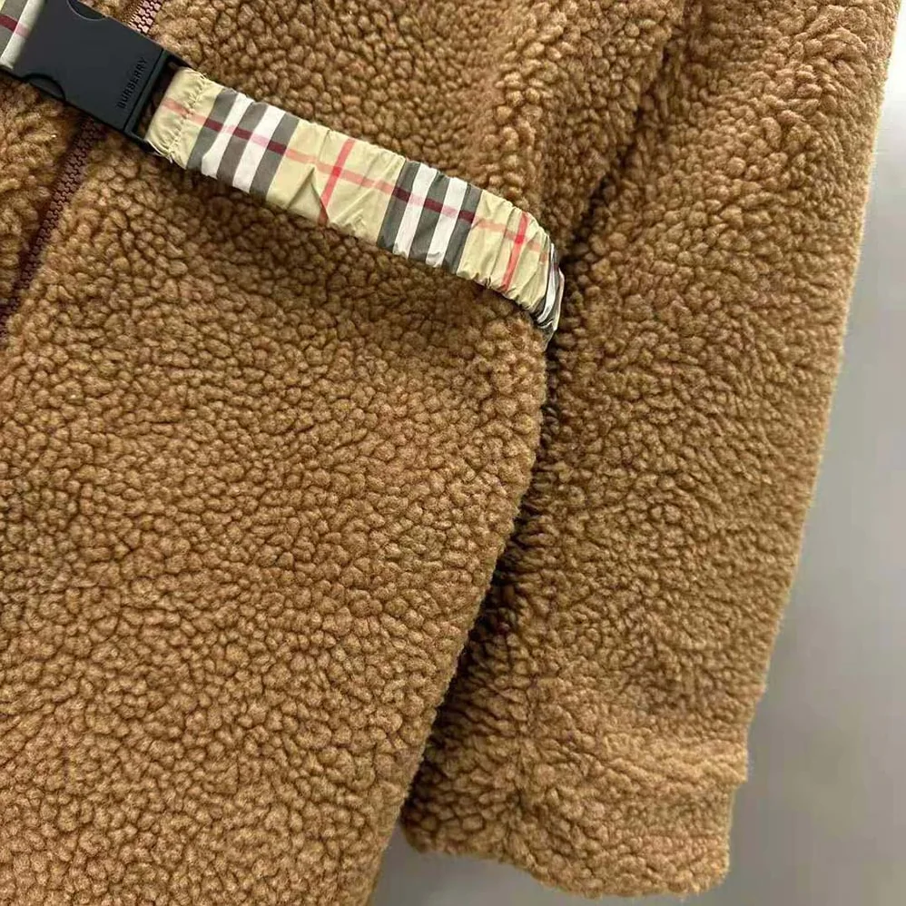 Burberry EKD Fleece Jacket for Women in Brown Burberry EKD Fleece Jacket for Women in Brown