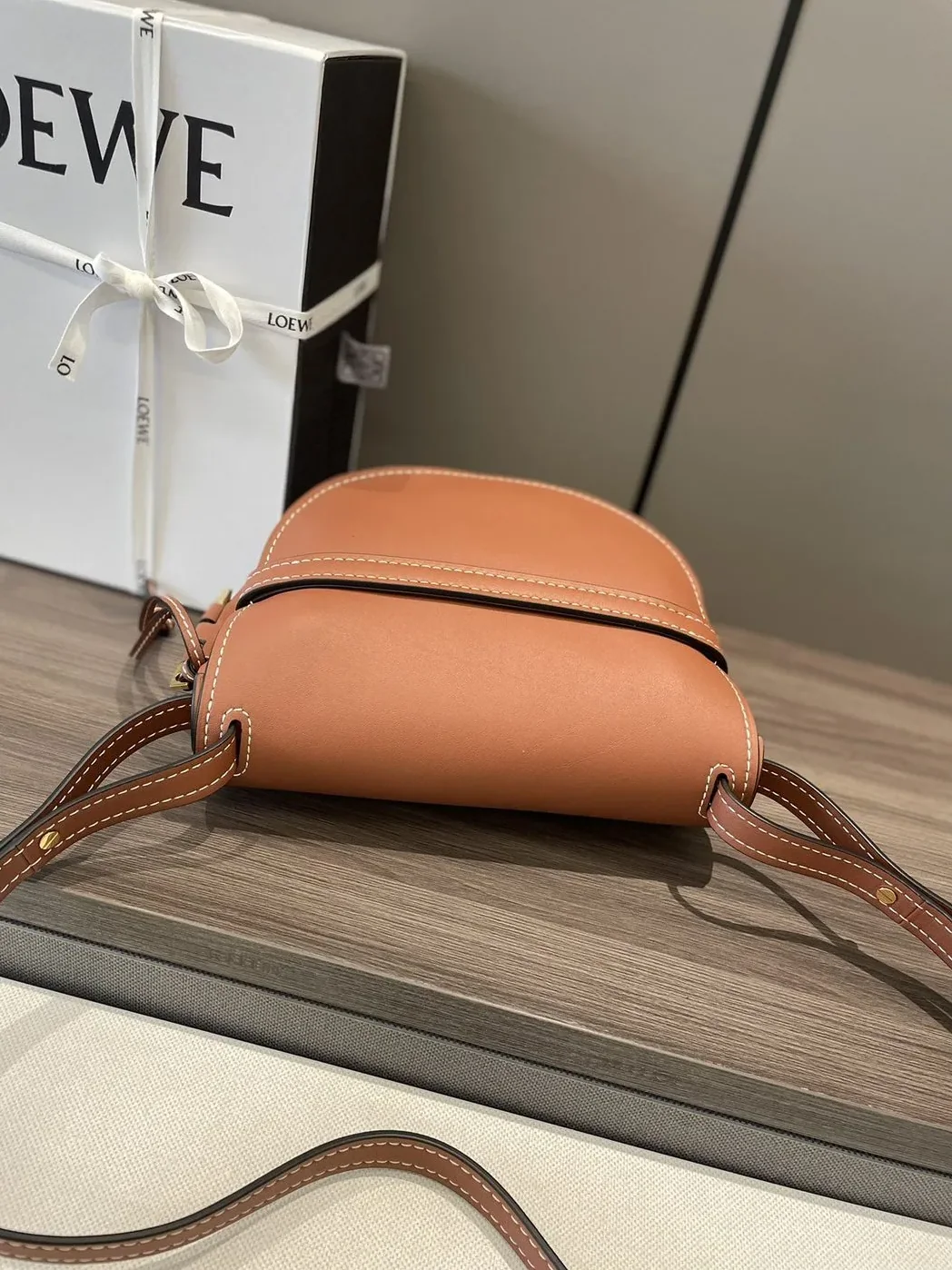 Loewe Mini Gate Dual Bag Brown /