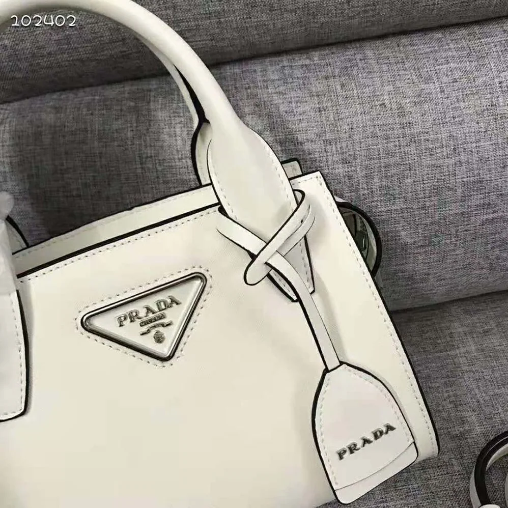 Prada Saffiano leather Prada Kristen Handbag for Women in Wihte Prada Saffiano leather Prada Kristen Handbag for Women in Wihte
