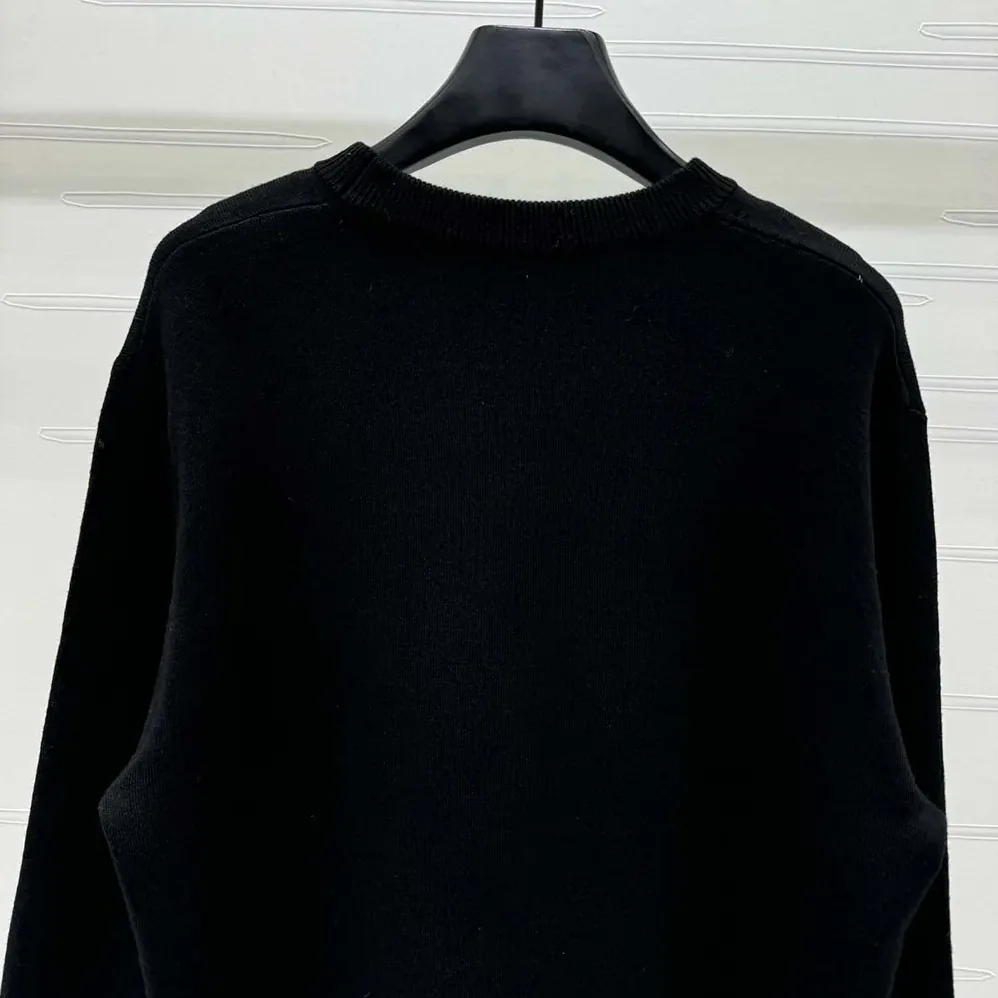 Dior Christian Dior Couture Sweater Black Wool Blend for Women