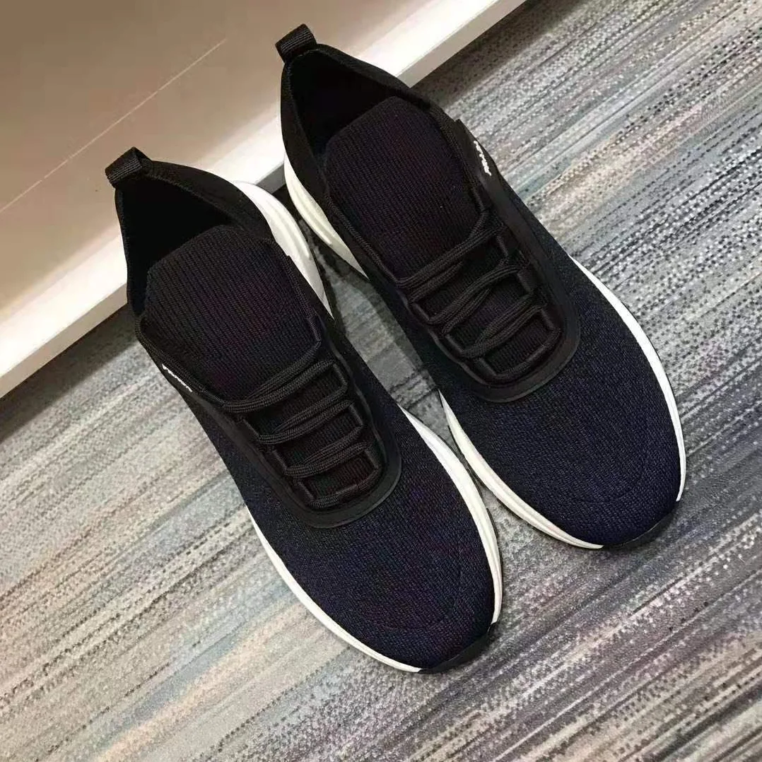 Prada PRAX 01 Knit Fabric Sneakers for Men in Navy Prada PRAX 01 Knit Fabric Sneakers for Men in Navy