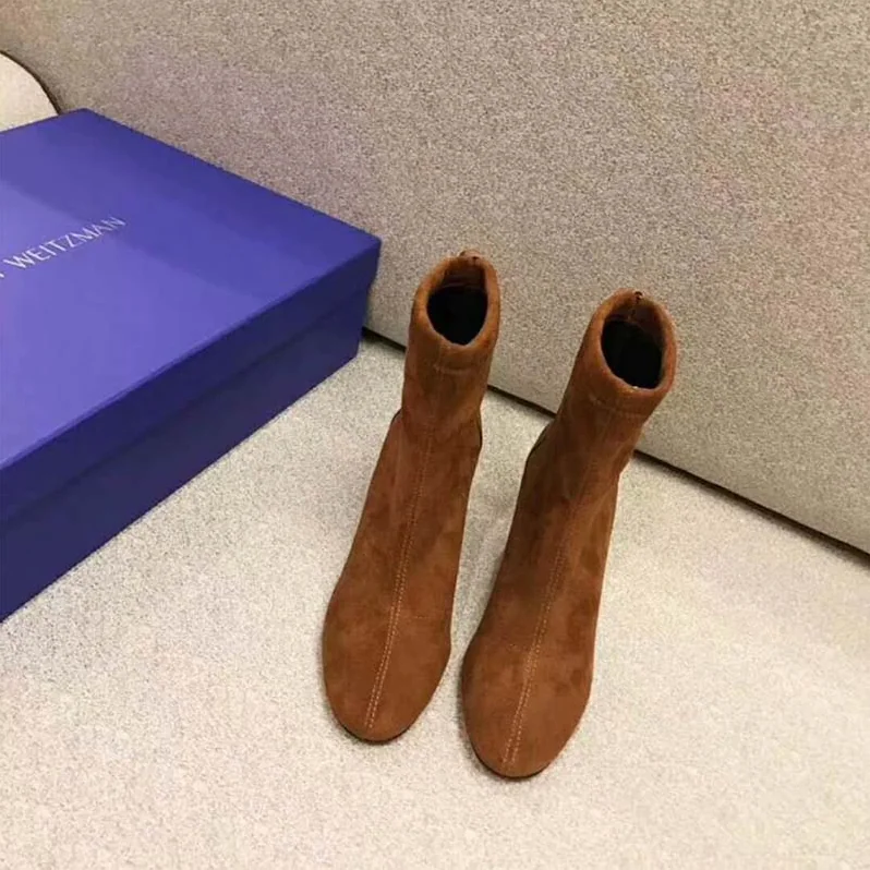 Stuart Weitzman Shoes The Wolfe Bootie 85mm Heel for Women in Brown Stuart Weitzman Shoes The Wolfe Bootie 85mm Heel for Women in Brown