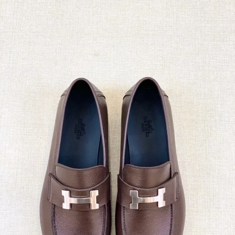 Hermes Paris Loafers Brown
