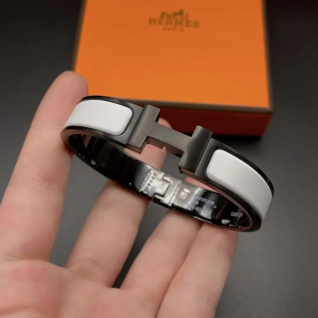 Hermes Clic Hh Bracelet White