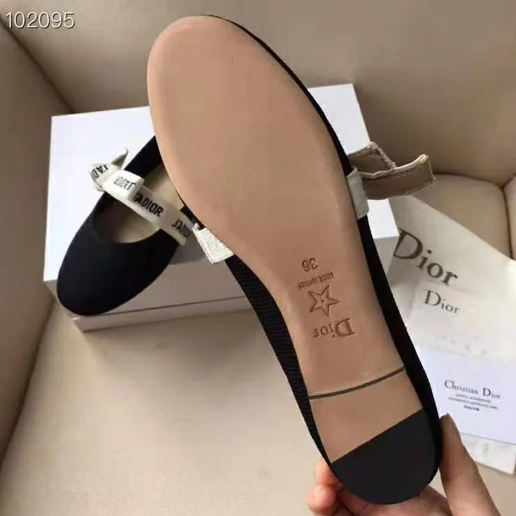 Dior Miss J'adior Ballet Flat in Technical Canvas for Women in Black Dior Miss J'adior Ballet Flat in Technical Canvas for Women in Black