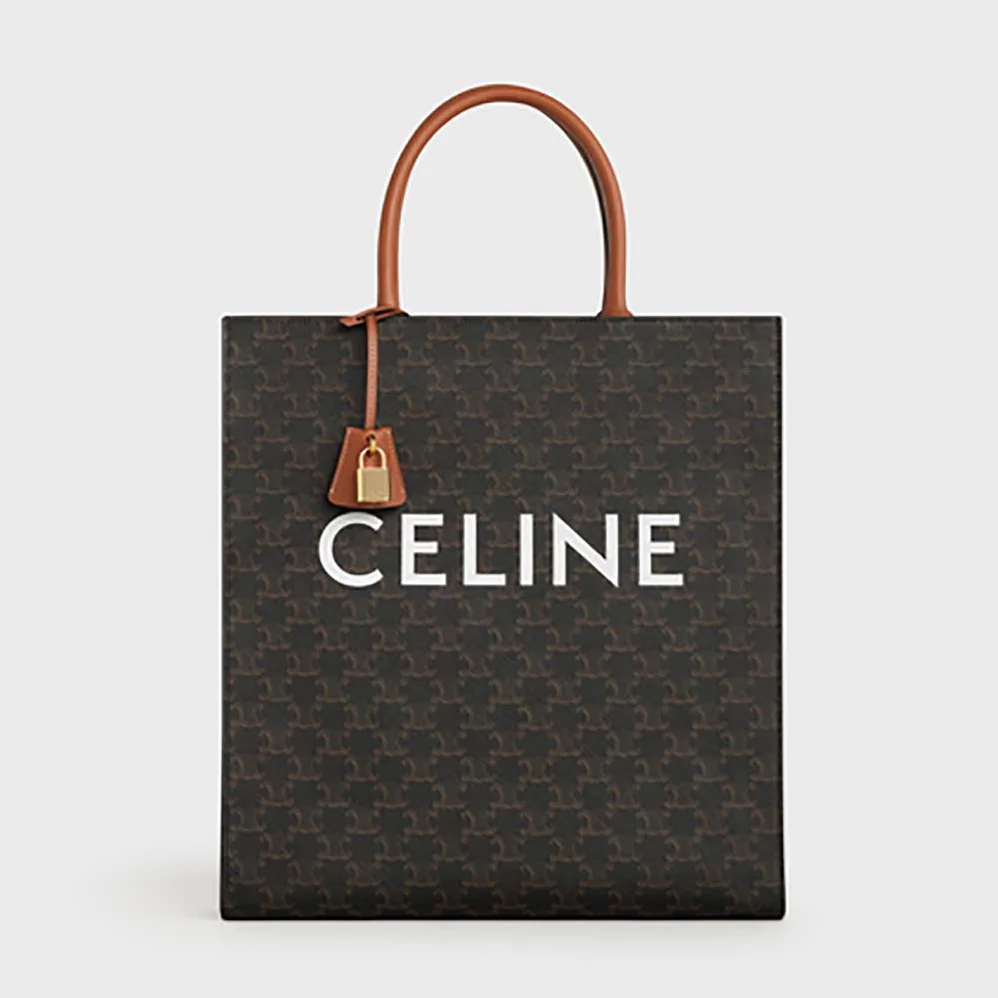 Celine Vertical Cabas in Triomphe Canvas for Women