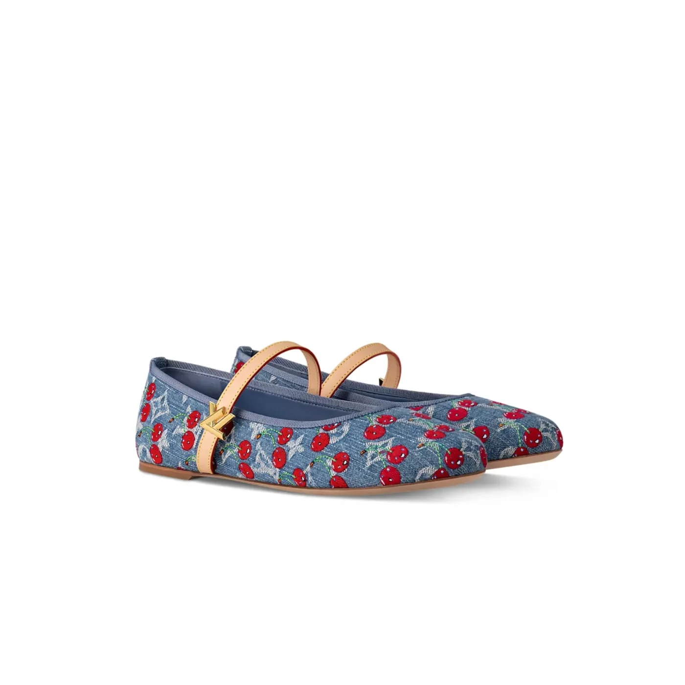 Louis Vuitton LV x TM Romy Flat Ballerina Denim 1AHKOV Louis Vuitton LV x TM Romy Flat Ballerina Denim 1AHKOV