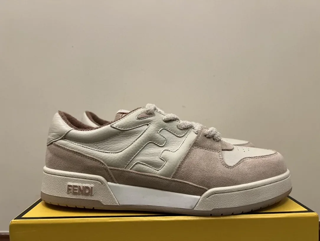 Fendi Match Low Tops Sneakers Beige/Brown 7E1493 Fendi Match Low Tops Sneakers Beige/Brown 7E1493