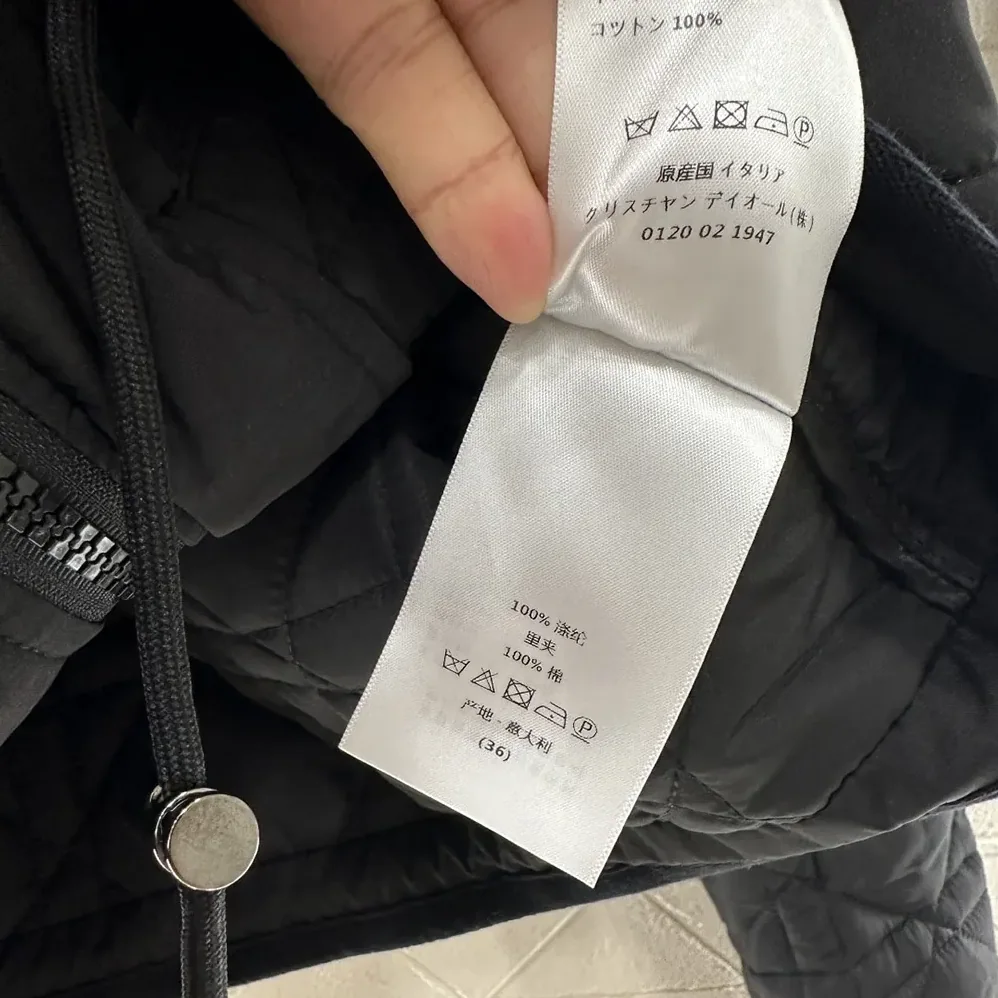 Dior Macrocannage Coat with Scarf Collar Black Quilted Technical Taffeta for Women Dior Macrocannage Coat with Scarf Collar Black Quilted Technical Taffeta for Women