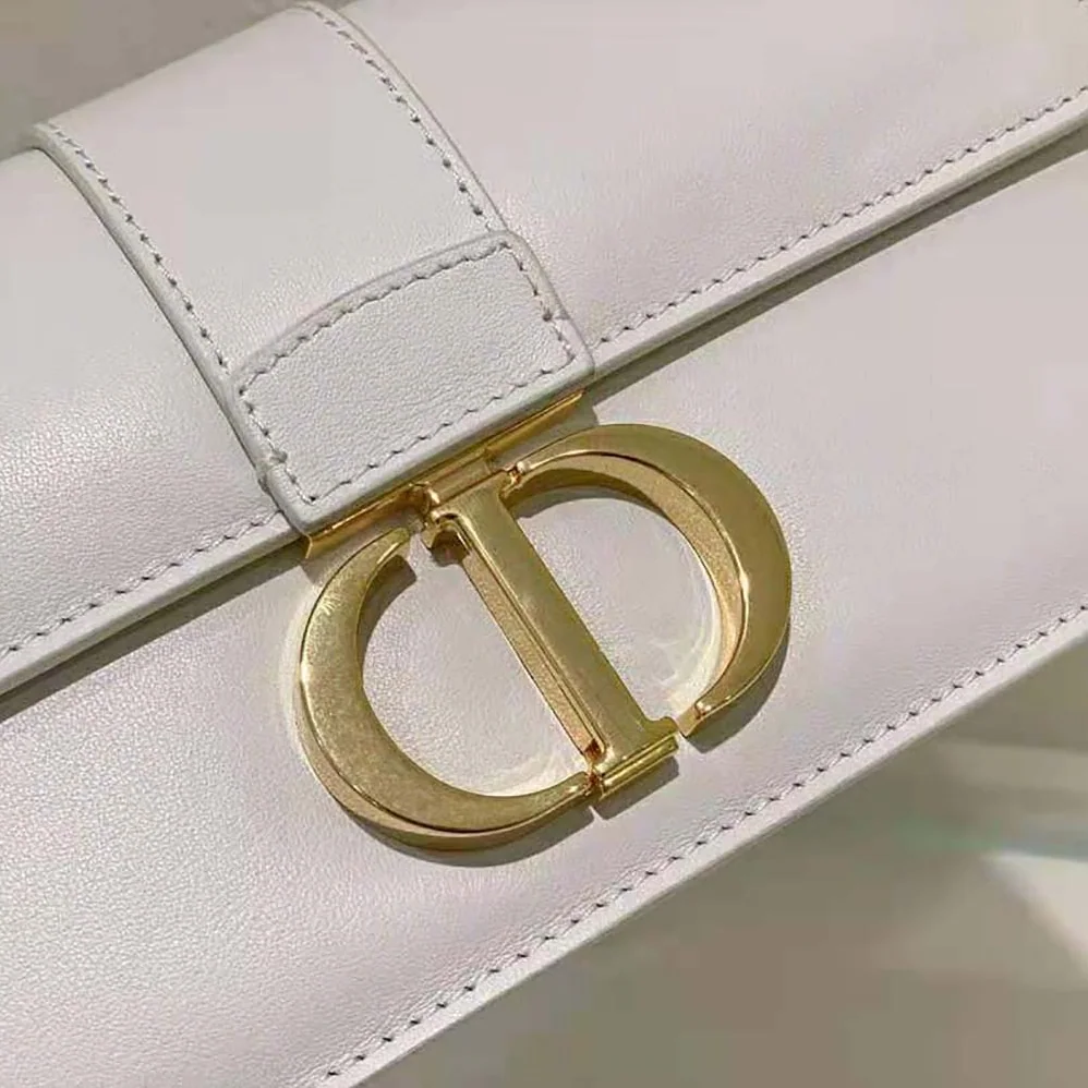 Dior 30 Montaigne East-West Bag with Chain Latte Calfskin for Women