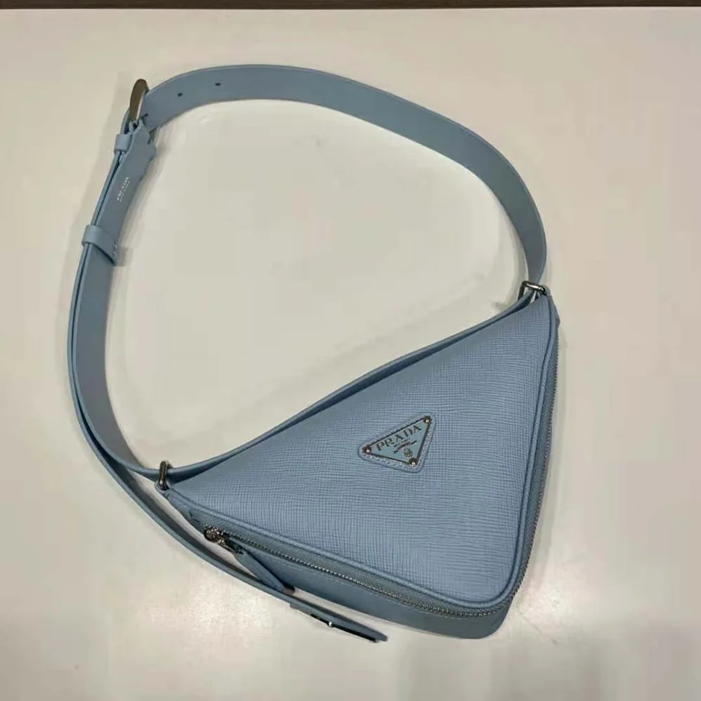 Prada Saffiano Leather Belt Bag for Unisex in Blue Prada Saffiano Leather Belt Bag for Unisex in Blue