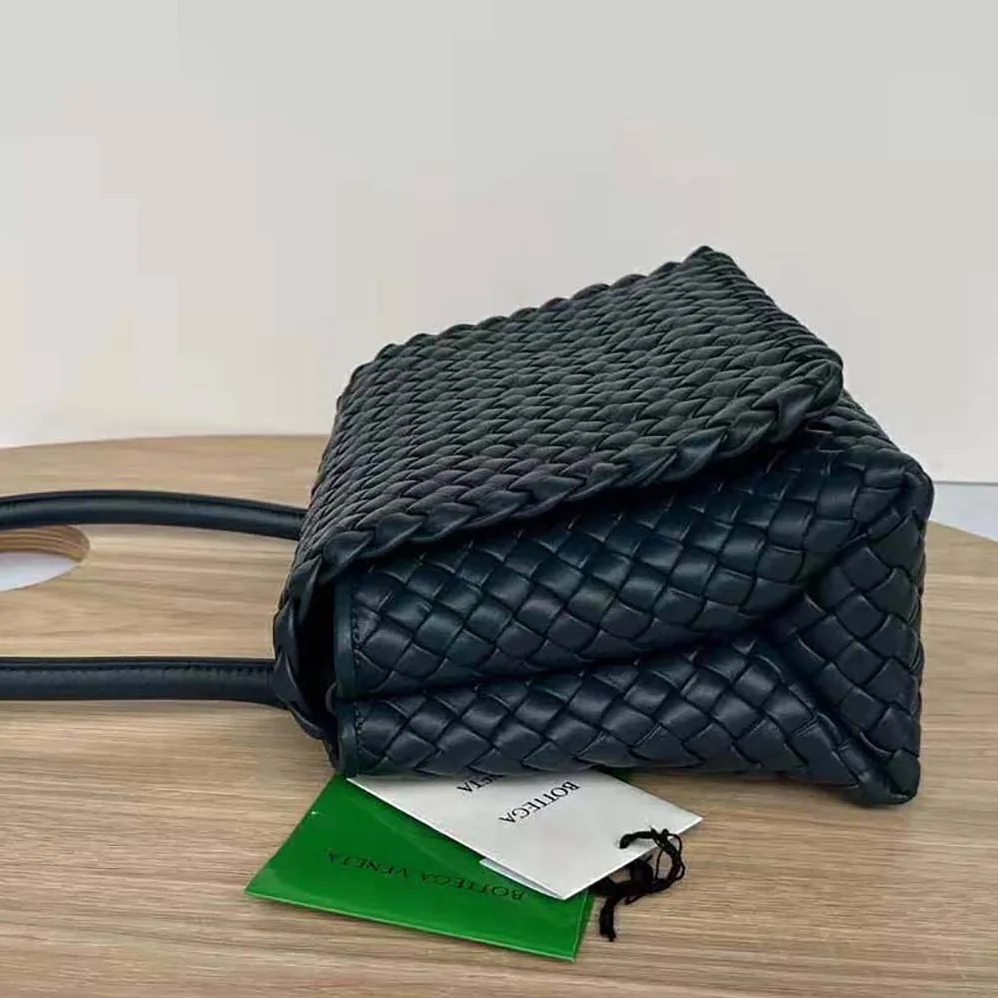 Bottega Veneta Patti Top Handle Bag in Lambskin for Women in Black Bottega Veneta Patti Top Handle Bag in Lambskin for Women in Black