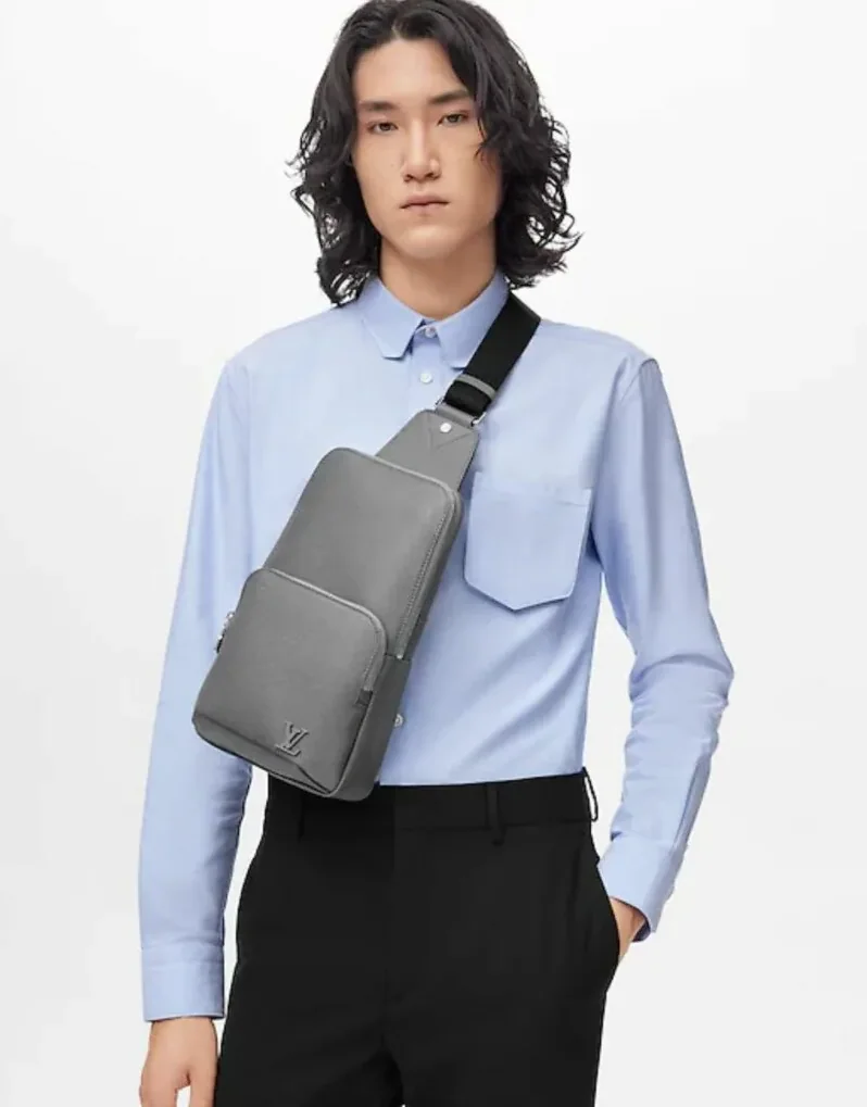 Louis Vuitton Avenue Sling Bag Taiga Grey