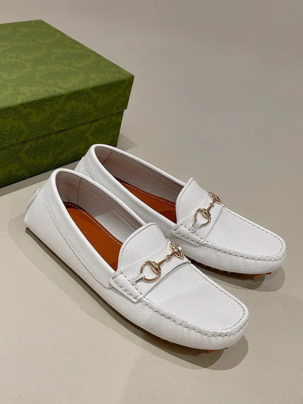 Gucci Horsebit Driver White for Men Gucci Horsebit Driver White for Men